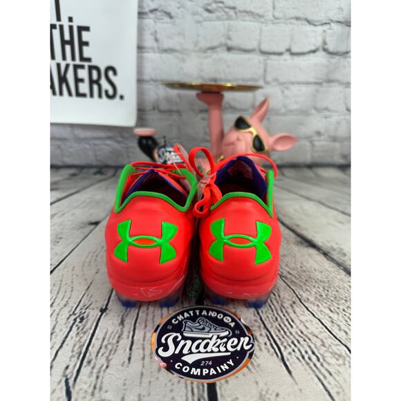 Under Armour Magnetico Elite 3 FG Pro Soccer Cleats Womens 9.5 Red Green NEW UK7 - Picture 4 of 8